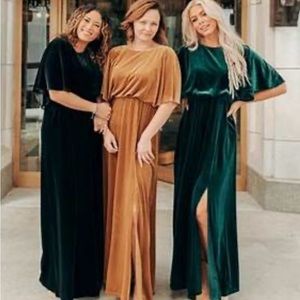 Green velvet Poppy & Dot dress